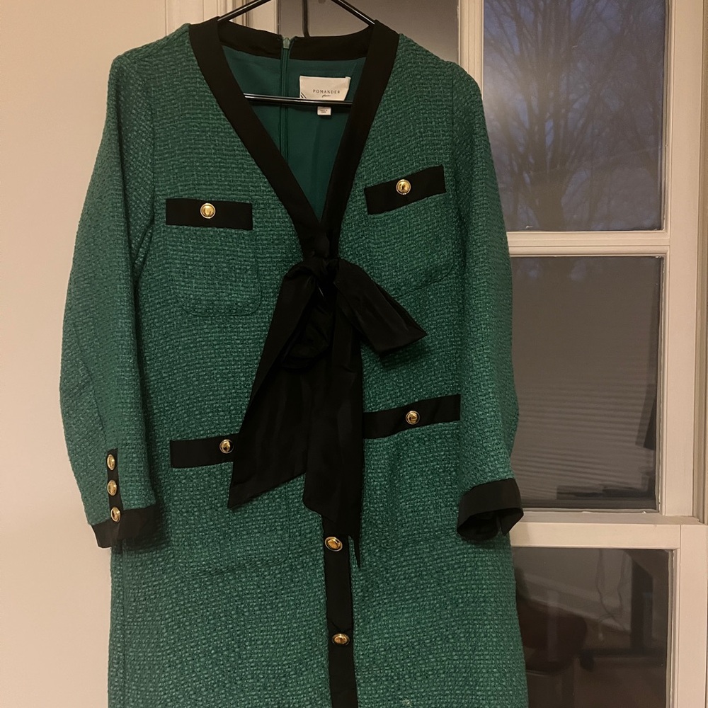 Tuckernuck X Pomander Place Green Tweed Dress size S